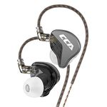 CCA CRA in Ear Monitor Headphones with Microphone Clear Sound Deep Bass Wired Earphone, Ultra-Thin Diaphragm Dynamic Driver IEM Tangle-Free with Hi Res Detachable Cable