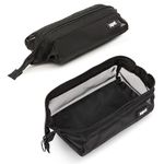 ZIPIT Mesh Pencil Case | Large Capacity Pencil Pouch | Pencil Bag for School, College and Office (Black)