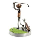 Steelman24 I Nuts and bolts sculpture Golf Drive On The Green I Handmade ornaments I Made in Germany I I Metal figurine