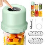 Moriko Mason Jar Vacuum Sealer - Electric Mason Jar Vacuum Sealer Kit with Regular and Wide Mouth Mason Jar Lids, Canning Vacuum Sealer for Food Storage (Green)