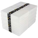 WestonBoxes A4 Transparent Plastic Craft Storage Boxes with Lids for Art Supplies, Paper and Card - 3.6 Litre Volume (Pack of 10)