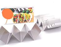 OH Ovation Home 6 Pack Stainless Steel Taco Holders with Handles - Holds 3 Tacos Each (6)