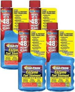 StarBrite Star Tron Enzyme Fuel Treatment, Small Engine Formula, 8 Fl Oz Treats up to 48 Gallons Gas Additive Rejuvenates & Stabilizes Old Gasoline, Cures & Prevents Ethanol Problems - 4 Pack, Blue