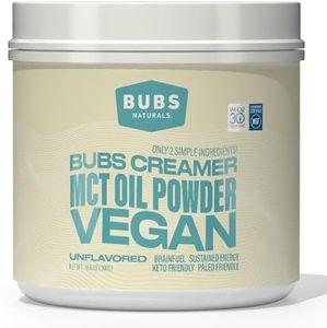 BUBS Naturals MCT Oil Powder - Medium Chain Triglycerides - Keto Vegan & Paleo Friendly - Healthy Coconut Fats + Low Carb - Dairy-Free Energy Source - Perfect for Coffee, Protein Shakes & Baked Goods