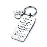 CJ&M Wedding Gift Keyring - Mother of The Bride Keyring - Today a Bride, Tomorrow a Wife, Always Your Daughter. Best Friends for Life