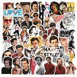 Lanseede 50Pcs Singer Harry Styles Stickers，Stickers Pack, Style Kids DIY Cartoon Graffiti Waterproof Vinyl Stickers Decals for Water Bottle Luggage Laptop Skateboard Suitcase Guitar Furniture…