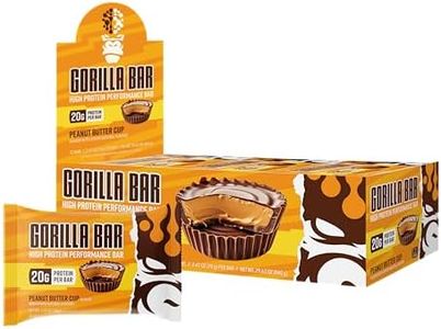 Gorilla Mind Protein Bars (Peanut Butter Cup) - 20g High-Performance Protein Bar/Incredible Taste And Texture/Emphasis On Whey Protein Isolate