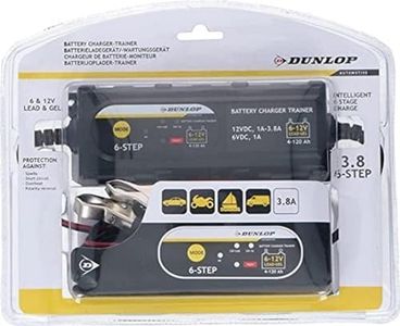 Dunlop Automotive Battery Charger Trainer - 6/12V - Intelligent - 6 Phase - Indicators - IP65