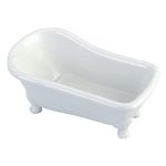 Kingston Brass BATUBW 7-Inch Length Ceramic Tub Miniature with Feet, White