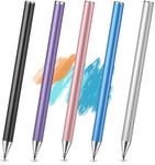 Flintronic 5 Pack Tablet Pen, Rubber Stylus Pen, Precision Disc Stylus Pens for Touch Screens, High Sensitivity Dual Head Stylus, Suitable for Apple/iPad/Samsung Galaxy/Xiaomi/ios/Android etc