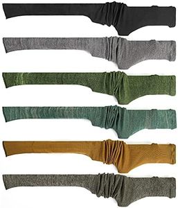 GUGULUZA Extra-Thick Gun Sock for Rifles and Shotguns, 6-Pack Silicone-Treated Gun Socks, 52 inch Knit Rifle Sock Gun Sleeve for Storage (Mixed Color)