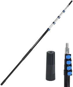 campMax Multi-Purpose 24ft Extension Pole, Durable Aluminum Telescopic Pole for High Ceilings Window Cleaning, Lightweight Paint Roller/Gutter Cleaning/Duster Pole （Pole Only）