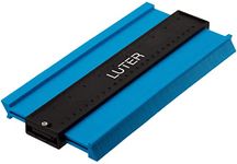 LUTER Plastic Contour Gauge, 10 Inch Widen Profile Gauge Measure Ruler Contour Duplicator for Precise Measurement Tiling Laminate Wood Marking Tool (Blue)