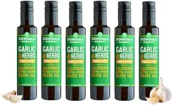 Sonoma Gourmet: Garlic & Herbs Flavored Olive Oil | 100% California Extra Virgin Olive Oil | 8.5 FL OZ (Pack of 6)