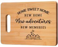 GiftyTrove House Warming Gifts New Home, Unique Bamboo Cutting Board with Best Wishes, Perfect Housewarming Gift for New Home Women Couple, Best New Home Gift Idea for Home