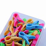 WEWEL® Premium Stainless Steel Hanging Clips for Drying Clothes - Ora Clip Multipurpose Cloth Pins for Indoor and Outdoor Use, Strong and Durable Clipper for Hanging Comes with Storage Box: 36 pc