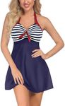 Avidlove Swimsuits for Women Two Piece Retro Tankini Set Halter Swimsuit Vintage Bathing Suits with Boyshorts M-4XL