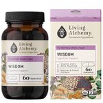 Brain Supplement - Wisdom with Lions Mane, Turmeric, Ginger, Holy Basil, & Green Tea, Lions Mane Supplement for Men & Women - Vegan, Non-GMO - Living Alchemy, 60 Pcs