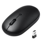 Perixx PERIMICE-610B Wireless Portable Mouse - Nano 2.4G Receiver - Changeable Top Cover - Silent Click for Laptop, Notebook, PC, and Mac - Black