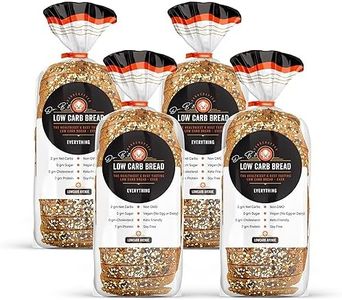 Dr. B's Multigrain Bread | 2g Net Carbs & 7g Protein | Low Calorie, Vegan, Sugar Free | Fresh, Sliced, Keto & Low Carb Bread Loaf ((4 Pack (16 oz), Everything)