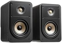 Polk Signature Elite ES15 Bookshelf Speaker - Hi-Res Audio Certified, Dolby Atmos & DTS:X Compatible, 1" Tweeter & 5.25" Woofer, Power Port Technology for Effortless Bass (Pair, Stunning Black)