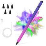 Stylus Pen for iPad 2018-2022 with Palm Rejection, Active Pencil for Apple iPad 10th/9th/8th/7th Generation, iPad Pro 11/12.9 inch, iPad Air 5th/4th/3th Gen, iPad Mini 6th/5th Gen (Purple Rose Red)