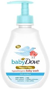 Baby Dove Rich Moisture Hair to Toe Baby Wash 200 ml, No Tears Body Wash for Baby's Soft Skin - Hypoallergenic, No Sulphates, No Parabens