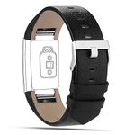 Goosehill replacement Leather Strap Band compatible for Fitbit Charge 2, Adjustable Replacement Sport Straps compatible for Fitbit Charge 2 Fitness Wristband