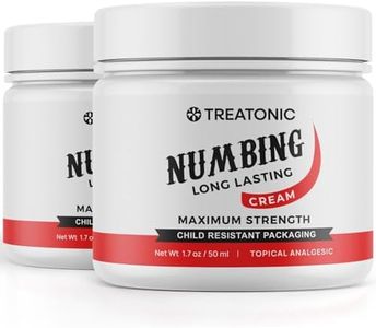 Treatonic Numbing Cream: Maximum Strength Numbing Cream for Discomfort, Burning, & Itching - Fast Acting Topical Anesthetic with Lidocaine & Emu Oil - 1.7oz / 2 Pack