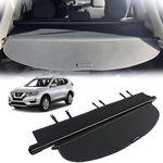 CARORMOKE Retractable Cargo Cover Luggage Cover Privacy Shade Trunk Cover Security Shield Black Compatible with 2014-2018 2019 Nissan Rogue（Upgrade Version : Including a Small Flap）