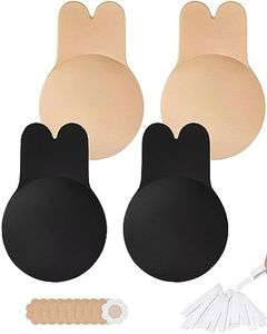 digitharbor Sticky Bra Adhesive Bra 2 Pairs,Push Up Strapless Backless Bra for Women,Invisible Silicone Bras with Pasties Fit Cup C-D