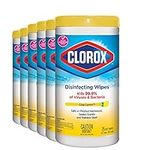 Clorox Disinfecting Wipes, Lemon Fresh, 75 Count, Multi-Pack of 6 Canisters