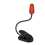 hooga Red Book Light, Rechargeable Clip On 625nm LED Light for Reading in Bed. No Blue Light Emitted, Eye Care Light for Strain-Free, Healthy Eyes. Gift for Students, Kids, Travel, Nursing, Studying.