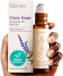 Gya Labs Clary Sage Essential Oil Roll On - Gifts for Women Health & Relaxation - Made with 100% Natural Therapeutic Aromatherapy Clary Sage Oil Essential Oil - Travel Size (10ml)