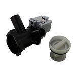 Paxanpax Non Original Drain Pump Base and Filter Housing Assembly for Askoll Produced Bosch Maxx WFB/WFC/WFD/WFL/WFO/WFR/WVF Series/M50/RC0036, 230 V, 50 Hz, 0.22 A, 30 W, 155 cl