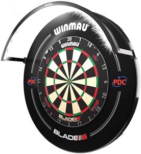 WINMAU Wispa Dartboard Lighting System – Professional Dartboard Accessory with 120° Warm Light Ring – Magnetic Fit for Home or Club Dart Board Set
