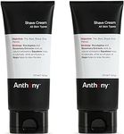 Anthony Shaving Cream Mens Sensitive Skin: Squalane, Eucalyptus, Spearmint and Rosemary Extracts, Help Soothe, Refresh, Cool, and Condition Your Skin for Shave 6 Fl Oz 2 Pack