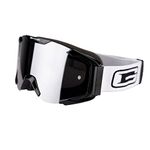 G-Mac Impact MX Motorcycle MTB QUAD ATV Off Road Motocross Goggles (Gloss Black, White)