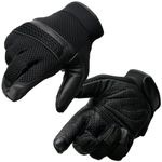 Milwaukee Leather MG7503 Men's Black Leather i-Touch Screen Compatible Mesh Racing Motorcycle Hand Gloves W/Reflector - X-Small