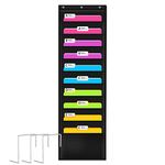 Godery W1-10 Perfect for Home Organization, School Pocket Chart, Office Bill Filing. Wall or Over Door Mount