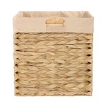 Natural Water Hyacinth Wicker Home Storage Basket Nursery Toy Basket