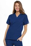 Cherokee Women - Woman Scrub Top Originals - Medical Clothing - With Pockets - V-Neck - WWE4700 - Galaxy Blue - XS