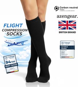 aZengear Compression Socks Black L/XL – Support for Men & Women