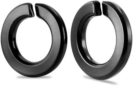 3/8" Lock Washer Spring Lock Washer, 304 Stainless Steel 18-8, Black Oxide Finish, Pack of 50