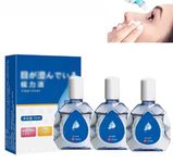 Anti-Fatigue Eye Drops,Japanese Eye Drops,Eye Care Brightening Solution,Eye Care Liquid,Anti-Fatigue Clear Vision Eye Drops,Eye Strain Relief (3 Pcs)