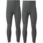 Pack of 2 Men's Thermal Trousers Long Johns Warm Underwear Baselayer, S M L XL XXL Thermals(L,Charcoal)