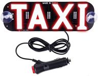 YSY Red LED Sign Decor, Taxi Flashing Hook on Car Window with DC12V Car Charger Inverter Taxi Light Lamp (Red, Switch Cigarette Lighter)