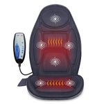 Snailax Back Massage Seat Cushion, Vibration Massage Chair with Heat for Home Office Use, 6 Vibration Massage Nodes & 2 Heat Levels, Grey