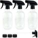 Empty Spray Bottles Plastic 16oz, Water Spray Bottles for Cleaning Solutions/Plants/Hair, Mister Spray Squirt Bottle 3Pack