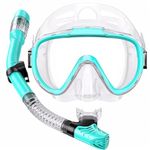 Seovediary Snorkel Set, Adults Anti-Fog Panoramic View Swim Mask Dry Top Snorkel Kit with Travel Bag for Snorkeling, Scuba Diving, Swimming, Travel